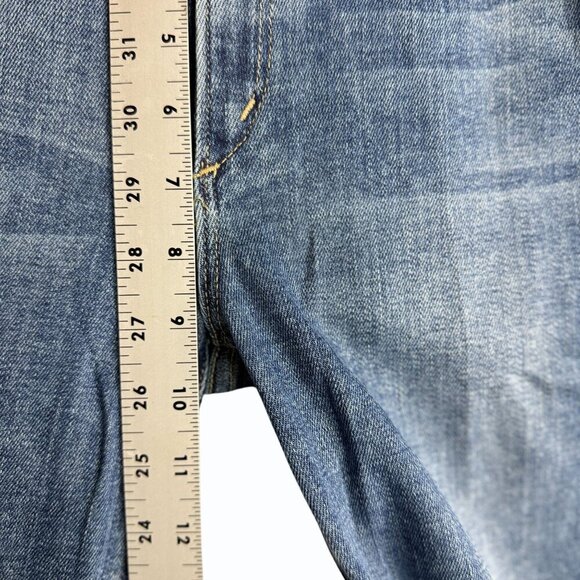 MCGUIRE Denim Womens‎ Newton Skinny Jeans Size 31 Raw Hem Mid Rise Stretch Blue - Picture 11 of 15